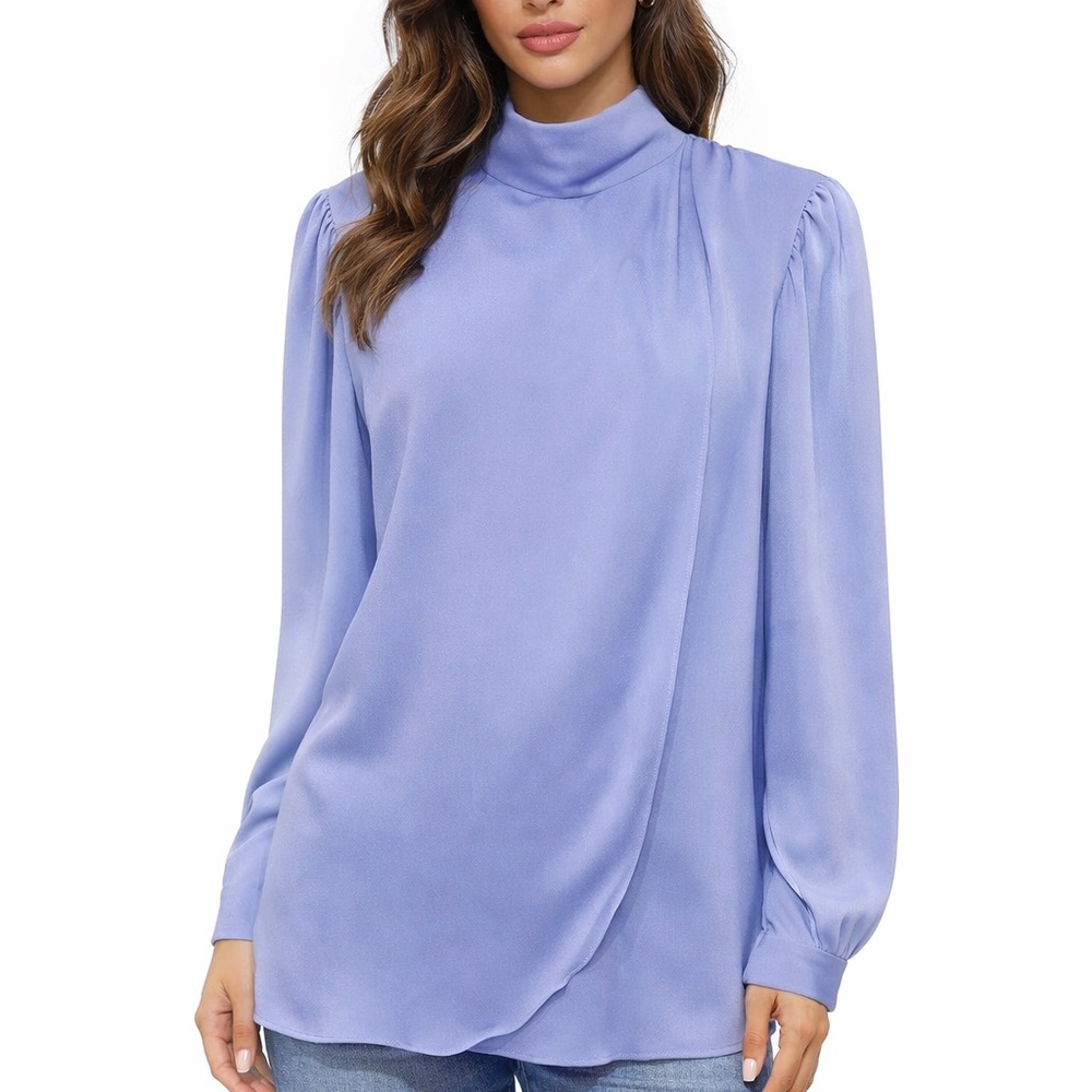 EUC Vintage Brenner Size 8/10 Elegant‎ Blue Women's Top